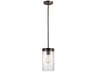 Zire Mini Pendant Light Brushed Oil Rubbed Bronze Clear Glass