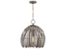 Hanalei 1-Light Washed Pine Gray Dome Pendant