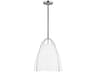 Norman Chrome Pendant Light with Matte White Shade