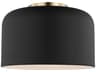 Malone 1 Light Small Flush Mount Ceiling Light Midnight Black