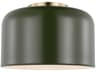 Malone Flush Mount Ceiling Light Olive Green