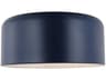 Flush Mount Ceiling Light Malone Navy Blue Steel