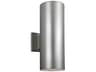 Outdoor Cylinders 2-Light Painted Brushed Nickel Outdoor Wall Lantern