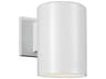 Outdoor Cylinders LED Wall Lantern White Aluminum Downlight