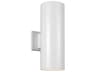 2-Light Outdoor Wall Lantern Outdoor Cylinders White