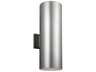 Outdoor Wall Lantern Outdoor Cylinders 2-Light Painted Brushed Nickel