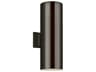 LED Outdoor Wall Lantern Outdoor Cylinders 18 Inch Bronze