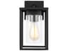Outdoor Wall Sconce Vado Black Clear Glass