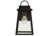 Founders 1 Light Medium Outdoor Wall Lantern Black Finish Interchangeable Glass