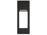 Testa Large Modern Black LED Outdoor Wall Lantern
