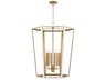 Lantern Chandelier Curt Matte White Burnished Brass
