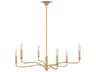 Chatsworth 6-Light Gild Gold Candelabra Chandelier