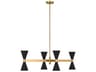 Albertine 8-Light Midnight Black Brass Island Pendant