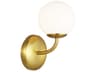 Galassia Wall Sconce AERIN Burnished Brass Milk White Glass
