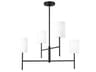 Key 4-Light Midnight Black Candelabra Cylinder Chandelier