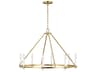 Marston 8 Light Burnished Brass Large Chandelier