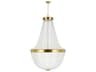 Large Chandelier Summerhill Burnished Brass Crystal