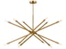 Eastyn 12-Light Chandelier Burnished Brass Sputnik