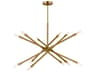 Eastyn Chandelier Burnished Brass Mid-Century Sputnik 12-Light