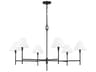 Ridgewood 6-Light Aged Iron Black Candelabra Chandelier