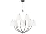 Marina 12-Light Aged Iron Black Empire Chandelier