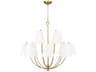 Marina 12-Light Burnished Brass Empire Chandelier