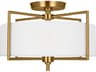 Perno Semi-Flush Mount Ceiling Light Burnished Brass 2-Light