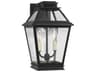 Small Outdoor Wall Lantern Falmouth 2 Light Dark Weathered Zinc