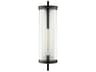 Eastham Extra Large Outdoor Wall Lantern Textured Black Clear Glass