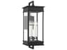 Outdoor Wall Lantern Cupertino Textured Black 4-Light