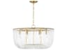 Pierce 6-Light Pendant Burnished Brass