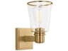 Wall Sconce Alessa Burnished Brass Clear Glass