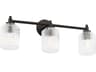 Barstow 3-Light Aged Iron Black Vanity Light