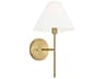 Wall Sconce Ridgewood Burnished Brass Linen Shade