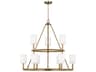 Egmont 9-Light Extra Large Chandelier Satin Brass