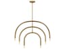 6 Light Chandelier Drew and Jonathan Hadden Satin Brass