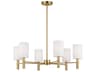 Chandelier Manor 6 Light Satin Brass