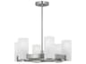 Rhode 6-Light Chandelier Brushed Steel Etched Glass