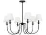Elsay Chandelier Midnight Black 6 Light
