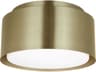 Flush Mount Dartmore 1 Light Satin Brass
