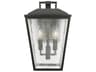 2-Light Outdoor Wall Lantern Kennewick Antique Bronze Seeded Glass