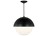 Large Pendant Light Hyde Midnight Black Opal Glass