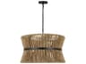 Thurlo 3-Light Pendant Midnight Black Abaca Rope