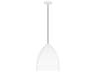 Huron 1-Light Medium Pendant Matte White Steel