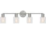 4-Light Bath Vanity Sconce Sayward Brushed Steel