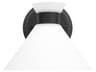 Wall Sconce Belcarra Midnight Black Etched White Glass
