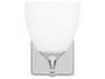 1 Light Wall Sconce Toffino Chrome Milk Glass
