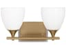 Toffino 2-Light Satin Brass Bathroom Vanity Light