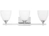 Toffino 3-Light Bathroom Vanity Light Chrome Milk Glass