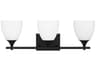 Toffino 3 Light Vanity Light Midnight Black Milk Glass
